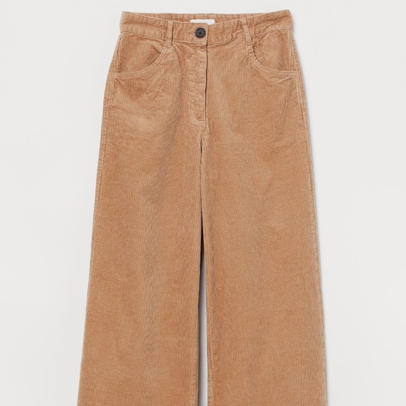 Brand New Wide Leg Khaki Corduroy - Picture 1 of 7